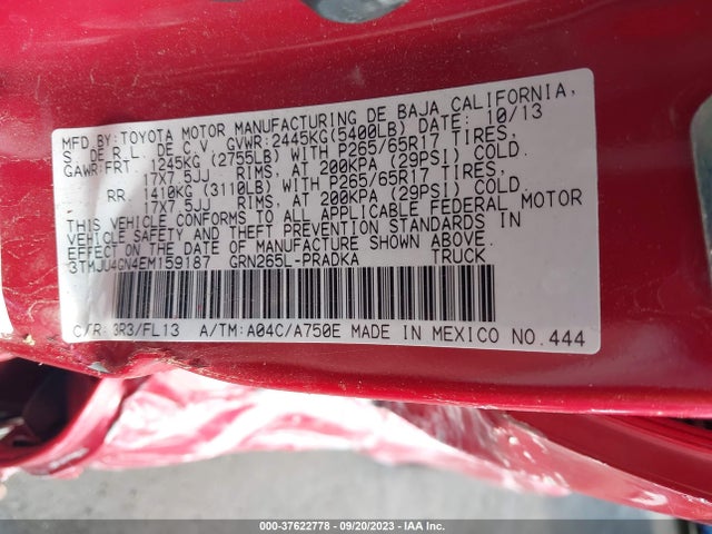 Toyota Tacoma Prerunner 2014 3TMJU4GN4EM159187 Image 15