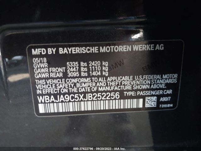 WBAJA9C5XJB252256 BMW 5 Series 530e Iperformance