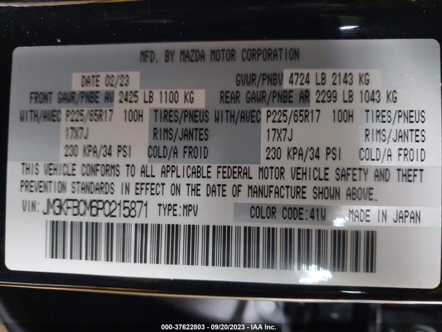 Mazda Cx-5 2.5 S Preferred Package 2023 JM3KFBCM6P0215871 Image 15