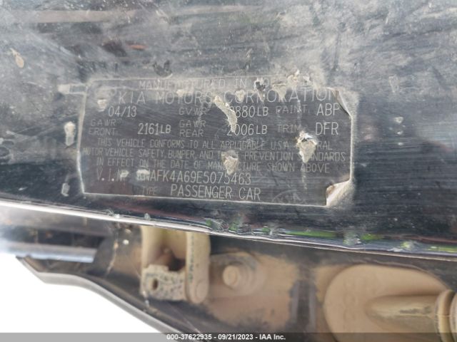 KNAFK4A69E5075463 KIA FORTE LX