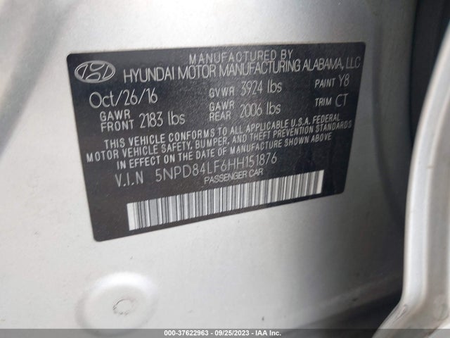 Hyundai Elantra Value Edition 2017 5NPD84LF6HH151876 Image 9
