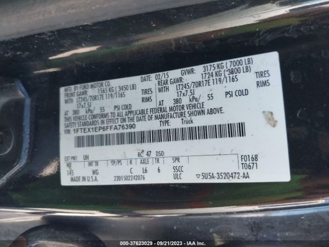 1FTEX1EP6FFA76390 Ford F-150 Xlt/xl/lariat
