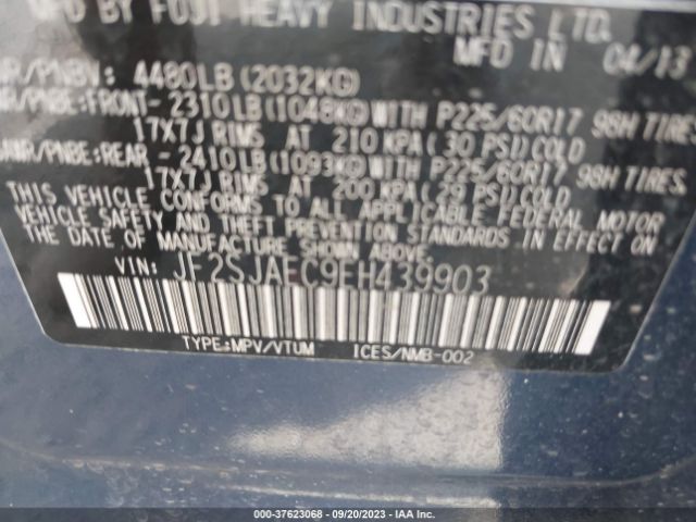JF2SJAEC9EH439903 Subaru Forester 2.5i Premium