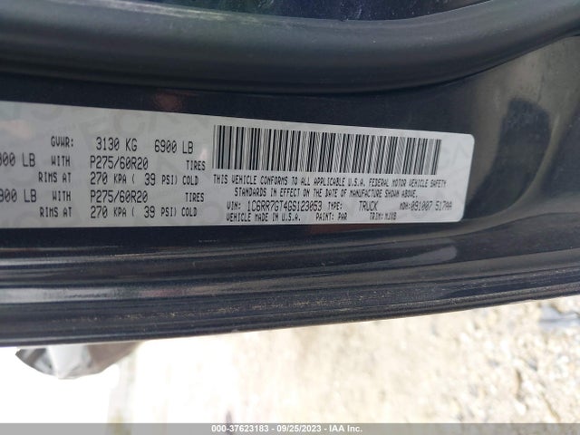 RAM 1500 Big Horn 2016 1C6RR7GT4GS123053 Image 9