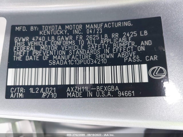58ADA1C13PU034210 Lexus Es Es 300h