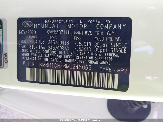 Hyundai Palisade Se 2021 KM8R1DHE8MU248065 Image 9