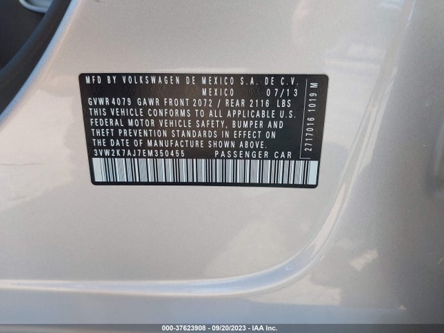 3VW2K7AJ7EM350455 Volkswagen Jetta Sedan S