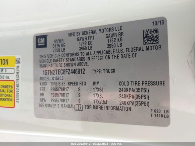 1GTN2TEC8FZ446812 GMC SIERRA 1500