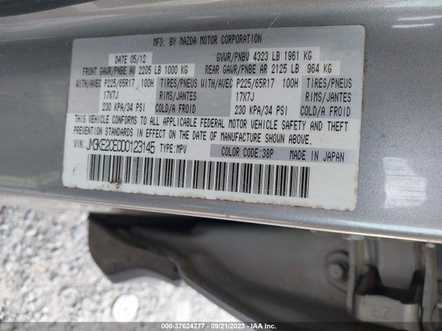 2013 MAZDA CX-5 TOURING VIN: JM3KE2CE0D0123145