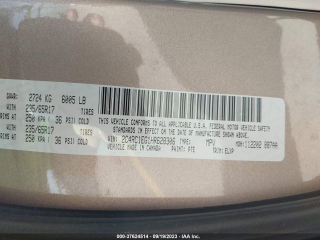 2C4RC1EG1HR628306 Chrysler Pacifica Touring-l Plus