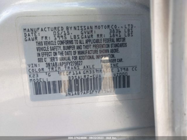 3N1AB7AP5FY279627 Nissan SENTRA SR