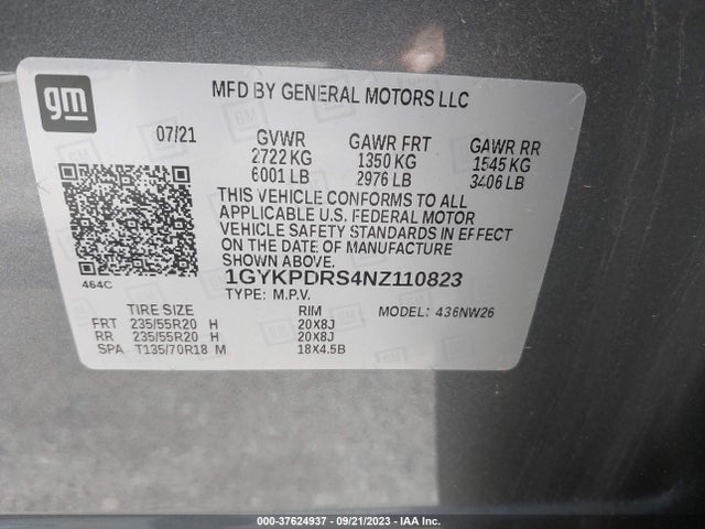 2022 Cadillac XT6, VIN: 1GYKPDRS4NZ110823