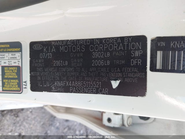 KIA FORTE EX 2014 KNAFX4A88E5115521 Image 9
