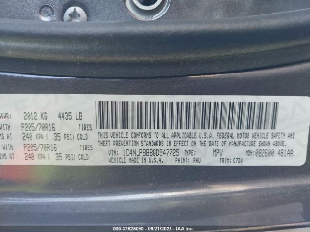 1C4NJPBB8GD547725 Jeep Patriot Sport