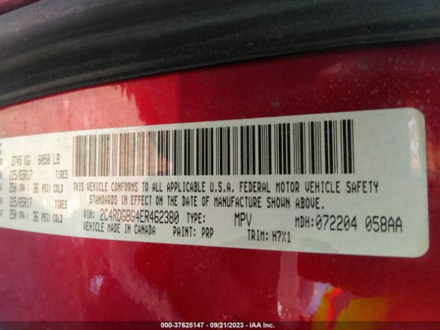 2C4RDGBG4ER462380 Dodge Grand Caravan American Value Pkg