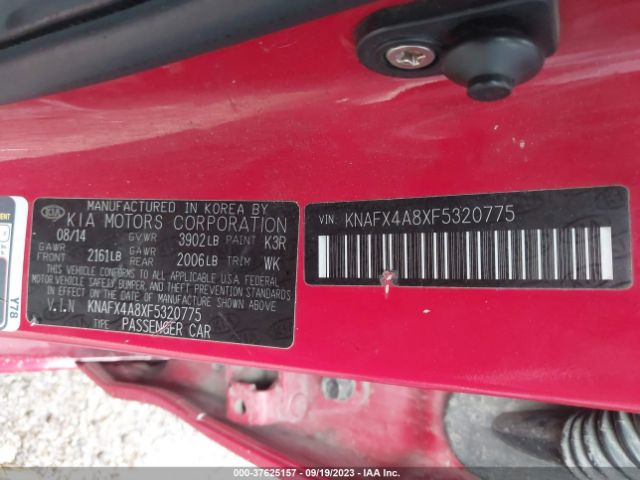 KNAFX4A8XF5320775 KIA FORTE EX
