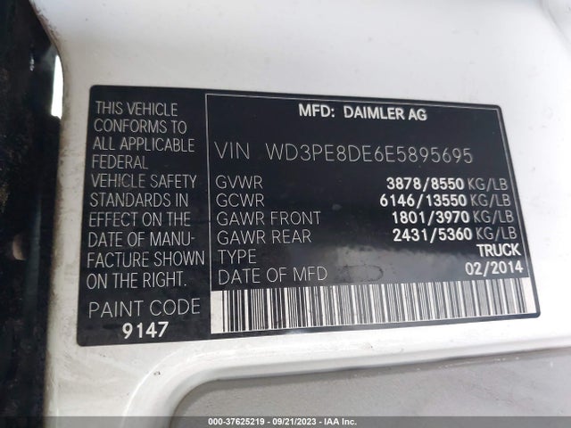 WD3PE8DE6E5895695 Mercedes-Benz Sprinter 2500 High Roof