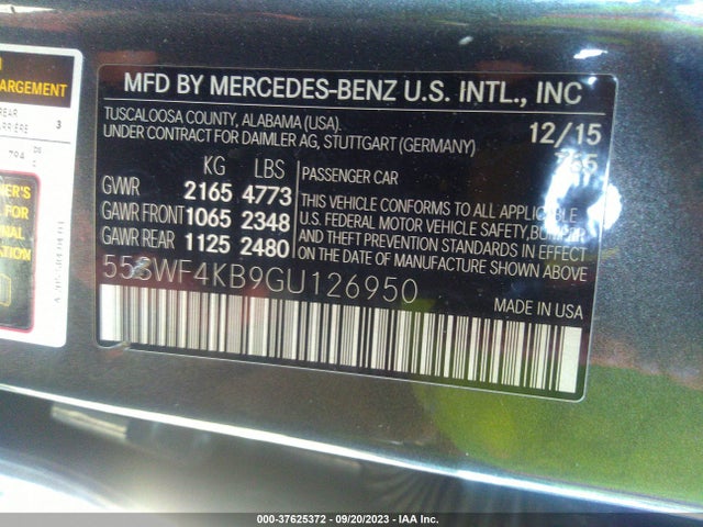 Mercedes-Benz C-class C 300 2016 55SWF4KB9GU126950 Image 9