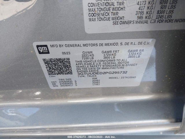 GMC Sierra 1500 Slt 2023 3GTUUDED2PG295732 Image 9