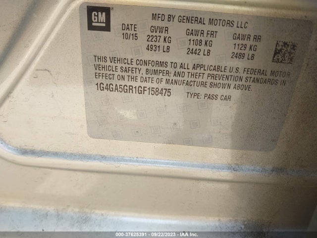 1G4GA5GR1GF158475 Buick Lacrosse Base