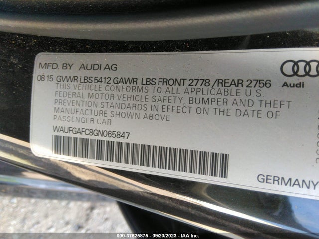 WAUFGAFC8GN065847 Audi A6 3.0t Premium Plus