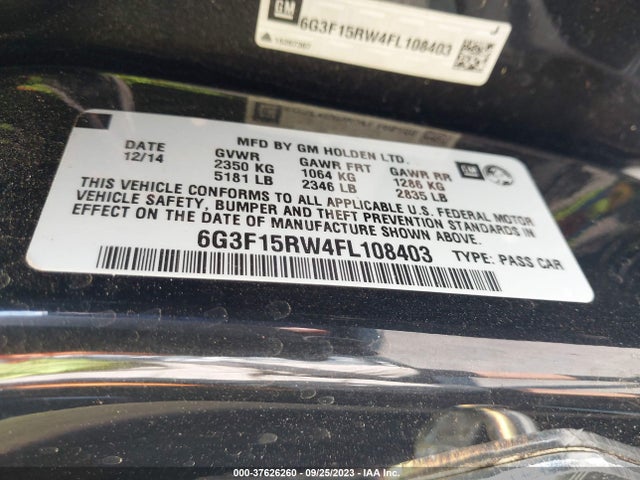 Chevrolet SS 2015 6G3F15RW4FL108403 Image 9