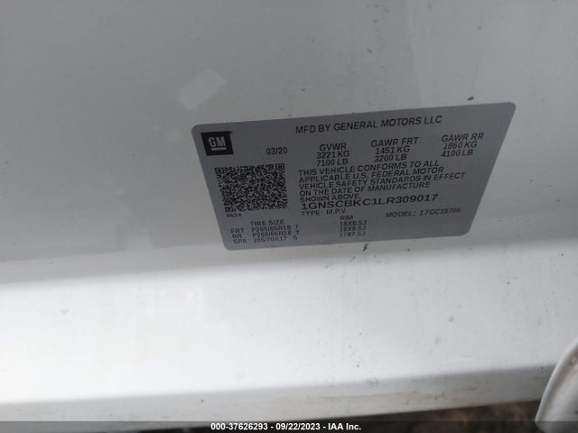 Chevrolet Tahoe Lt 2020 1GNSCBKC1LR309017 Image 9