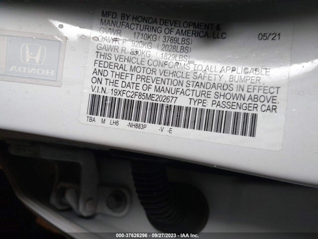 Honda Civic Sport 2021 19XFC2F85ME202677 Image 9