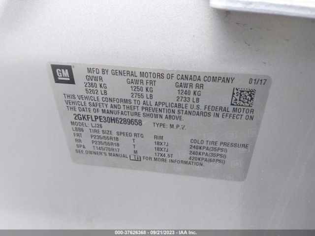 2GKFLPE30H6289658 GMC Terrain Slt