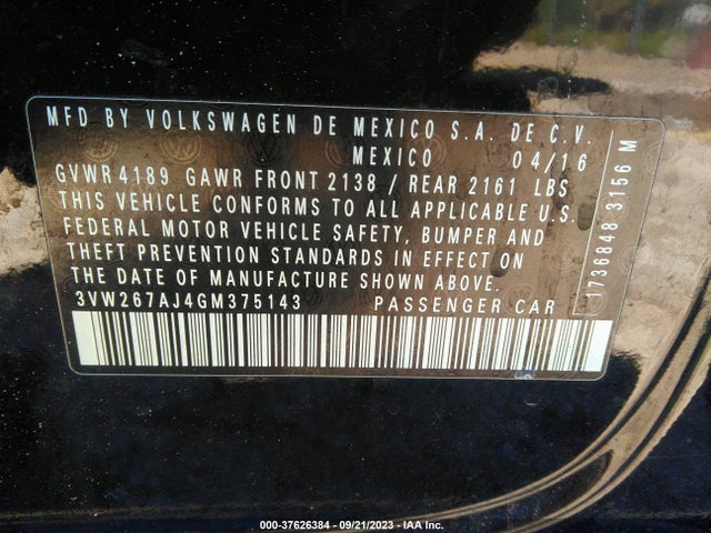 3VW267AJ4GM375143 Volkswagen Jetta Sedan 1.4t S