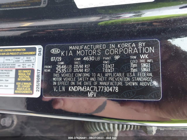 KIA Sportage Lx 2020 KNDPM3AC7L7730478 Image 9