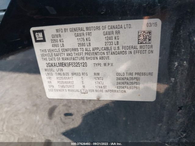 2GKALMEK9F6325120 GMC Terrain Sle