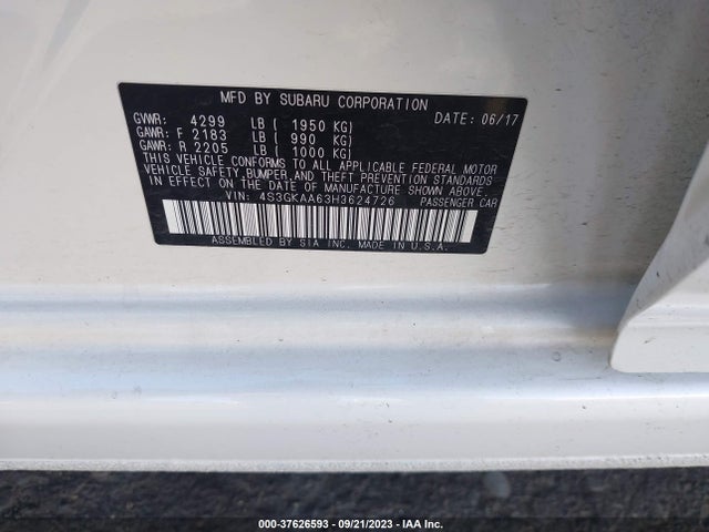 Subaru Impreza 2017 4S3GKAA63H3624726 Image 9