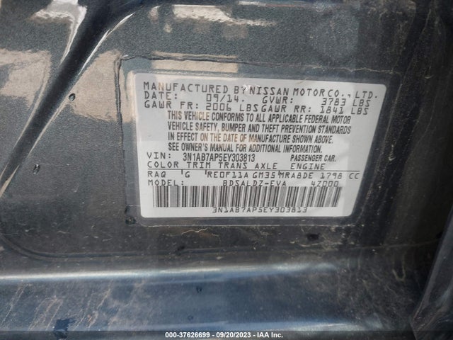 Nissan SENTRA SV 2014 3N1AB7AP5EY303813 Image 9