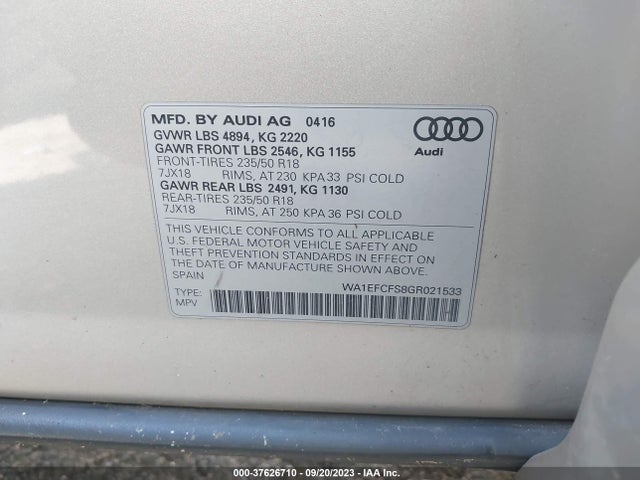 WA1EFCFS8GR021533 Audi Q3 Premium Plus