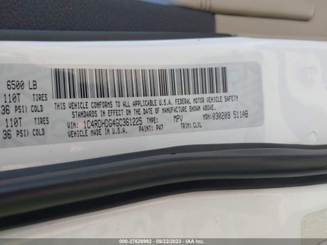 1C4RDHDG4GC361225 Dodge DURANGO LIMITED