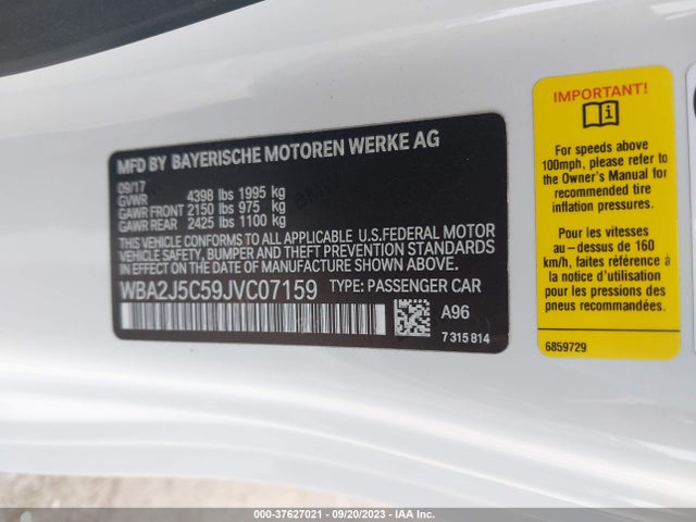 BMW M240i 2018 WBA2J5C59JVC07159 Image 9