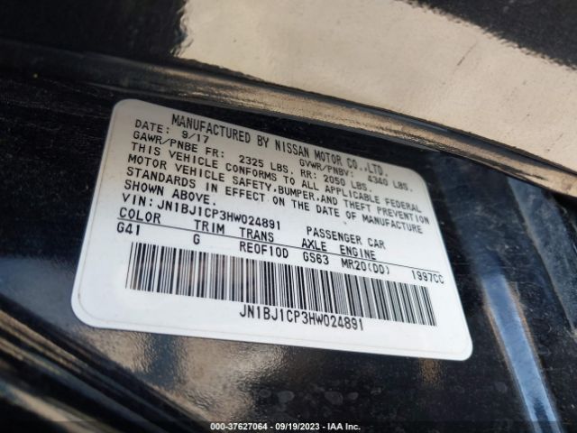 JN1BJ1CP3HW024891 Nissan Rogue Sport Sl