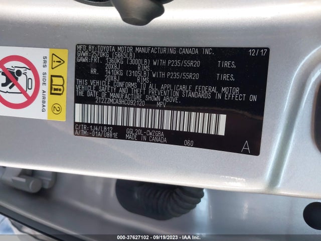 2T2ZZMCA9HC092120 Lexus Rx Rx 350
