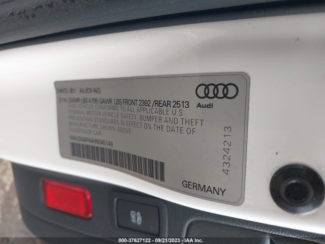 WAUDNAF44HN045148 Audi A4 Season Of Audi Premium