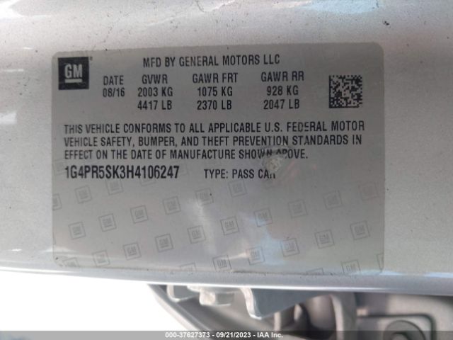 1G4PR5SK3H4106247 Buick Verano Sport Touring