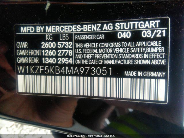 W1KZF5KB4MA973051 Mercedes-Benz E-class E 450
