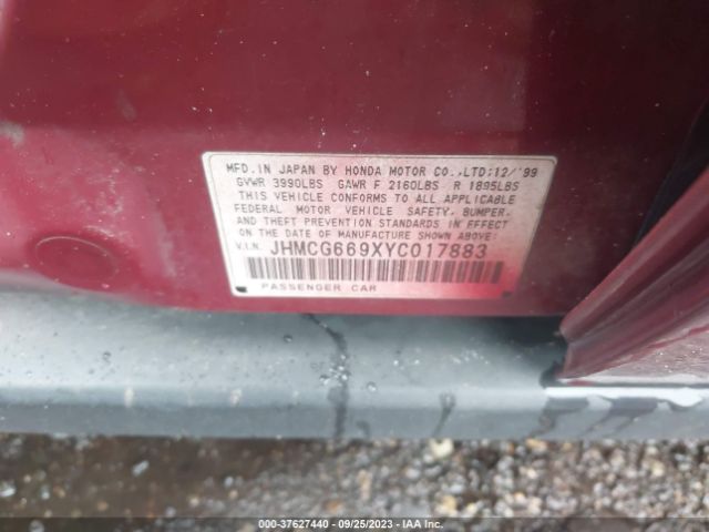 2000 HONDA ACCORD SDN JHMCG669XYC017883 Photo 8