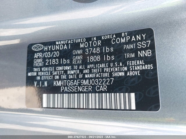 Hyundai Veloster 2.0 2021 KMHTG6AF9MU032227 Image 9