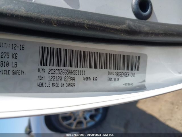 2C3CDZGG5HH551111 Dodge Challenger Gt