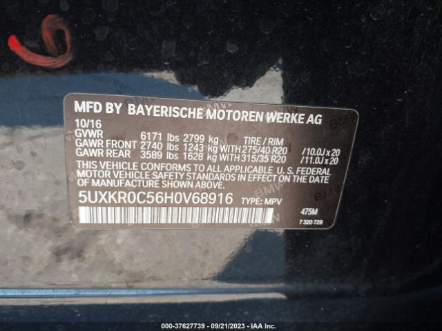 5UXKR0C56H0V68916 BMW X5 Xdrive35i