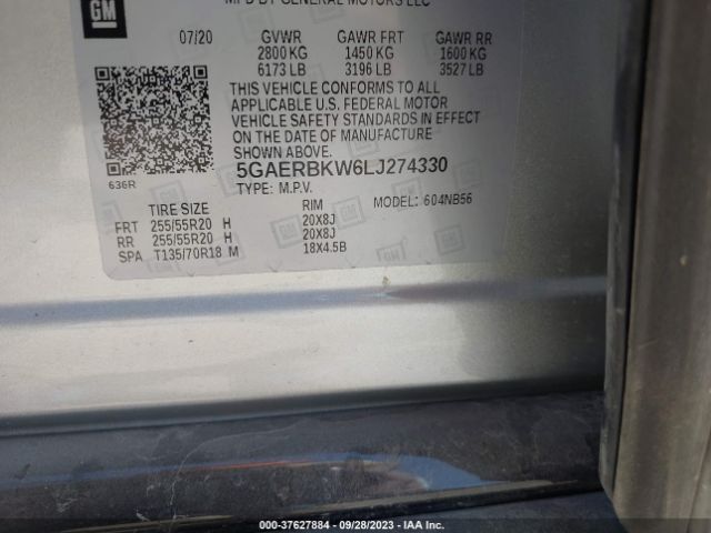 5GAERBKW6LJ274330 Buick Enclave Essence