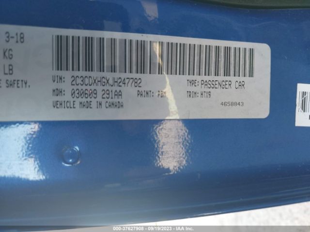 2C3CDXHGXJH247782 Dodge Charger Sxt Plus