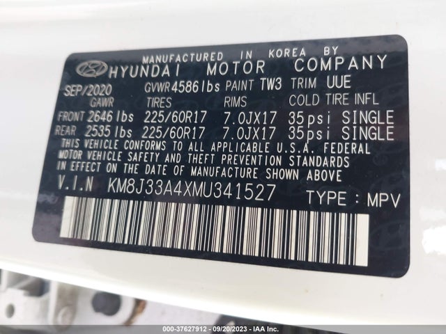 Hyundai Tucson Value 2021 KM8J33A4XMU341527 Image 9