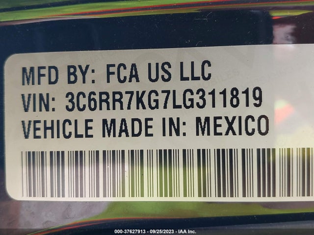 RAM 1500 Classic Tradesman 2020 3C6RR7KG7LG311819 Image 9